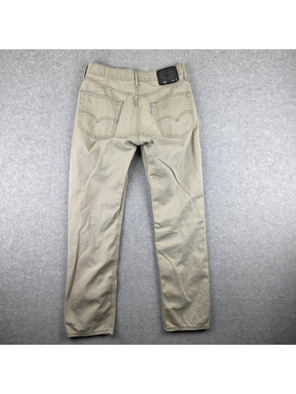Levi's 514 Jeans Mens 30x32 Straight Fit Beige Khaki Denim Cotton Casual Pants